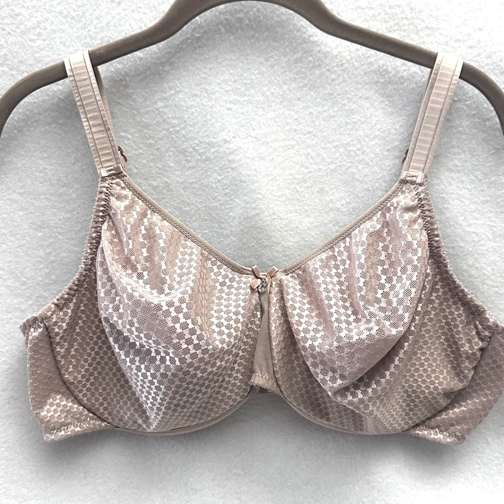 Chantelle C Magnifique 42DD Seamless Unlined Minimizer Bra Tan Shimmer Beige